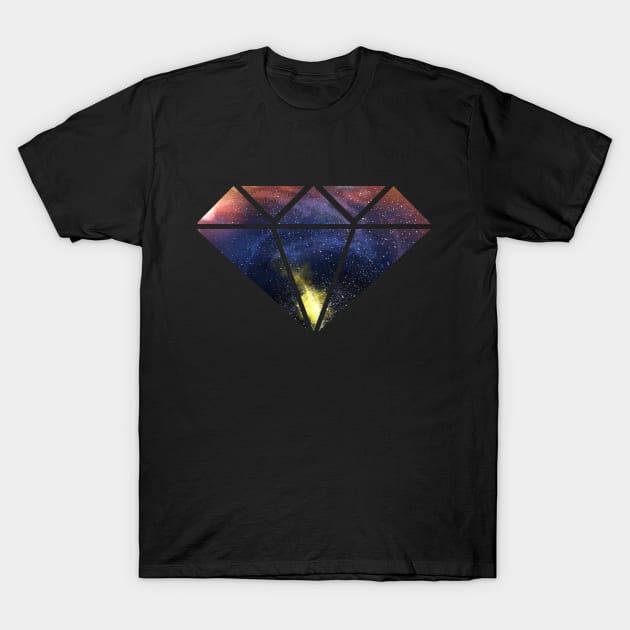 Diamond Galaxy T-Shirt by artofiwan